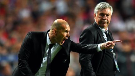 Zinédine Zidane, alors entraîneur-adjoint du Real Madrid, lors de la finale de la Ligue des champions, le 24 mai 2014, à Lisbonne (Portugal). (SHAUN BOTTERILL / GETTY IMAGES EUROPE)