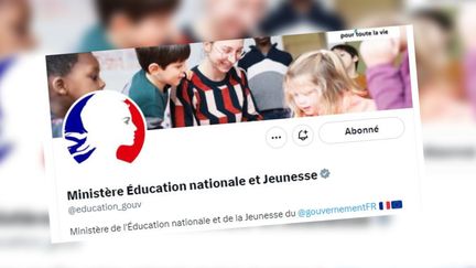 Le logo du ministère de l'Education nationale sur X, anciennement Twitter. (Capture d'écran X, anciennement Twitter)