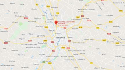 Un policier en civil a été tué dans la nuit de vendredi à samedi 20 juillet à la sortie de la discothèque Esméralda, à Toulouse. (GOOGLE MAPS)