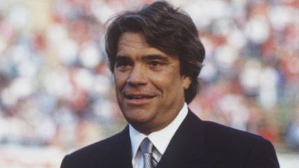 Bernard Tapie, alors président de l'Olympique de Marseille, le 26 mai 1993 au stade de Munich. (SVEN SIMON / SVENSIMON / AFP)