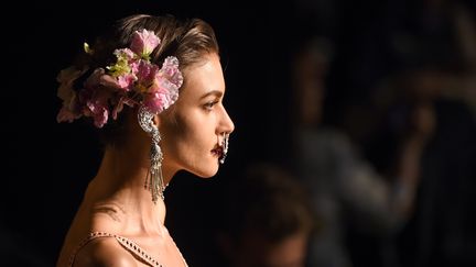 Tressemme at Naeem Khan New York fashion week, septembre 2017
 (Nicholas Hunt / GETTY IMAGES NORTH AMERICA / AFP)