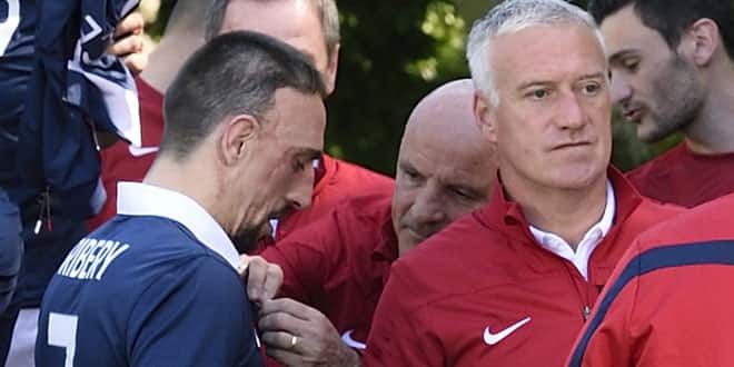 Franck Ribéry et son sélectionneur Didier Deschamps