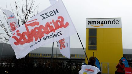 &nbsp; (Grève au centre logistique d'Amazon à Leipzig © maxppp)