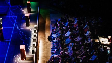 Pierre Henry en concert à la Philharmonie.
 (Julien Mignot / Philharmonie de Paris )