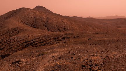 La terre rouge des paysages de la planète Mars durant les expéditions de la NASA avec le rover. (Illustration) (ARTUR DEBAT / MOMENT RF)