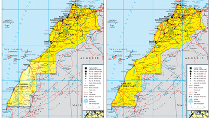 Le ministère français des Affaires étrangères a mis à jour la carte du Maroc, pour inclure automatiquement le territoire contesté du Sahara occidental, mercredi 30 octobre 2024. (MINISTÈRE DES AFFAIRES ÉTRANGÈRES)