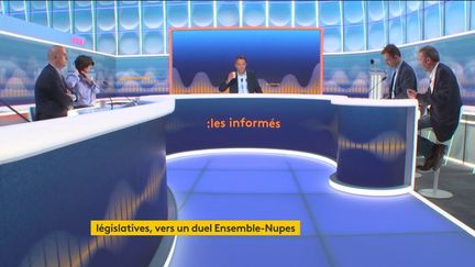 Le plateau des informés du matin, lundi 13 juin 2022. (CAPTURE ECRAN / FRANCEINFO)