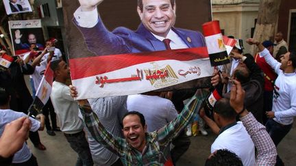 Des partisans du président Abdel Fatah al-Sissi pendant la campagne électorale de 2018 en Egypte. (AFP - Fayed El-Geziry / Sputnik )