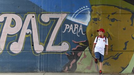 Street art pacifiste à Bogota (2016)
 (LUIS ROBAYO / AFP)