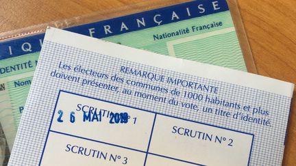 Un bulletin de vote daté du 26 mai 2019, date des élections européennes (illustration).&nbsp; (NOEMIE BONNIN / RADIO FRANCE)