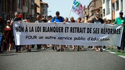 Manifestation des enseignants à Toulouse contre la loi Blanquer en juillet 2019.&nbsp; (ALAIN PITTON / NURPHOTO)