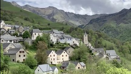 Point de vue du village d'Aydius,&nbsp;dans la vallée d’Aspe (Pyréénes-Atlantiques). (CAPTURE ECRAN / DAILYMOTION FRANCEINFO)