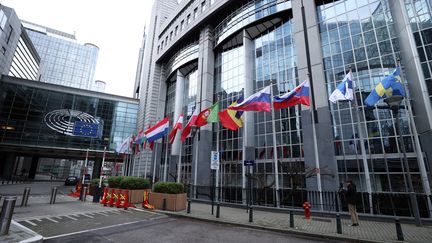 Le Parlement européen, à Bruxelles (Belgique), le 8 janvier 2023. (DURSUN AYDEMIR / ANADOLU AGENCY / AFP)