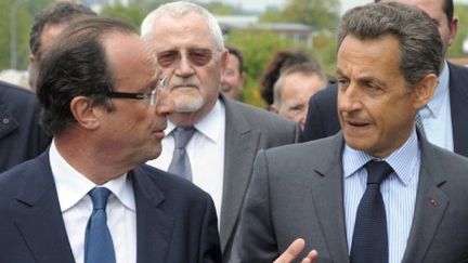 François Hollande et Nicolas Sarkozy se connaissent très bien et se tutoient. (AFP PHOTO - POOL - PHILIPPE WOJAZER)