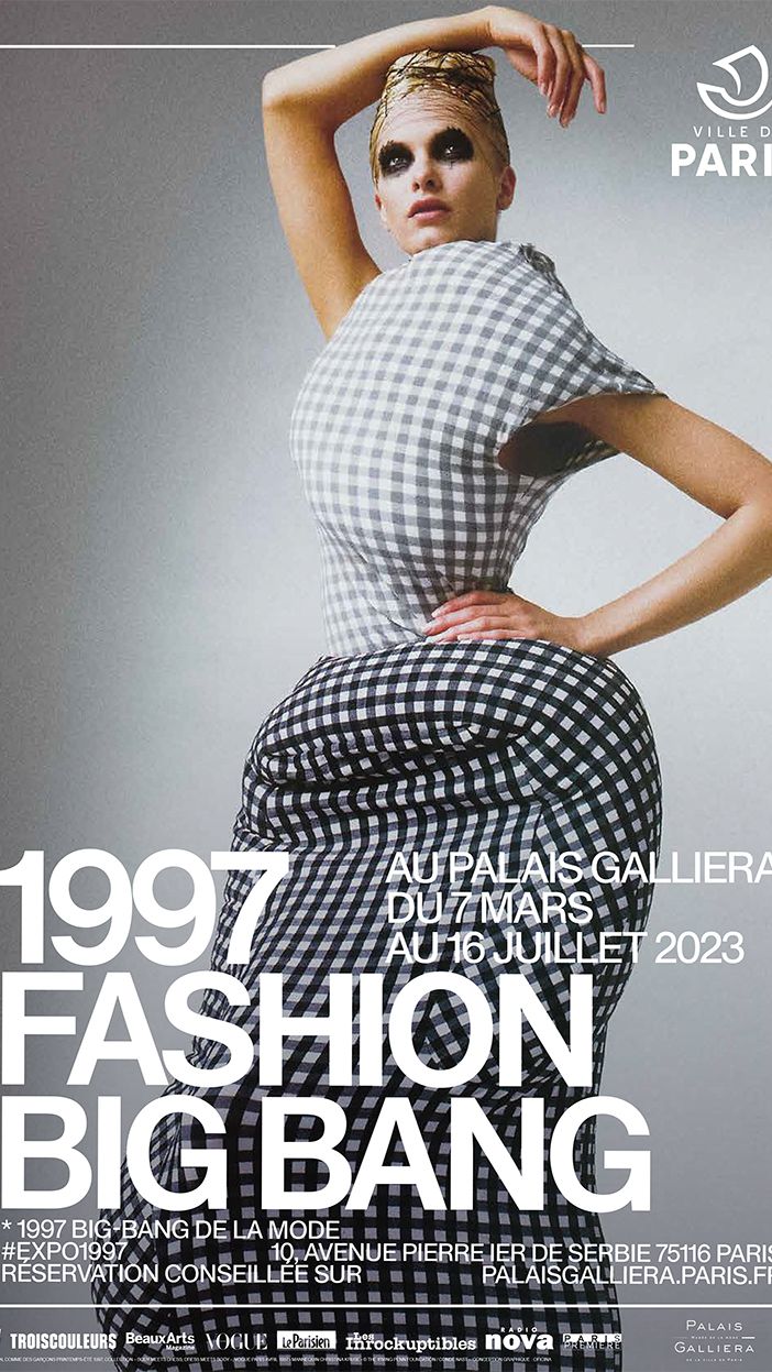 Affiche de l'exposition "1997 Fashion Big Bang" au Palais galliera à Paris (Courtesy of Palais Galliera)