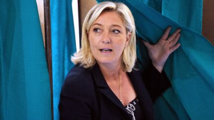 Marine Le Pen, le 17 juin 2012 &agrave; H&eacute;nin-Beaumont (Pas-de-Calais) pour le deuxi&egrave;me tour des l&eacute;gislatives. (PHILIPPE HUGUEN / AFP)