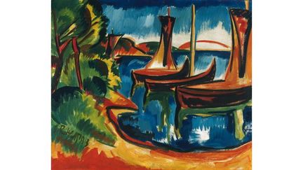 Bateaux à flot (Bateaux dans le port), c.1913
 (Osthaus Museum, Hagen © Adagp, Paris, 2011)