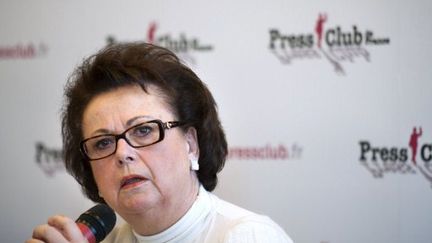 Christine Boutin tient une conférence de presse, à Paris, le 5 décembre 2011. (AFP - Martin Bureau)