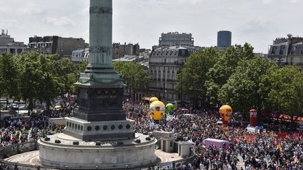 Les manifestants sont partis de la place de la Bastille à Paris, le 23 juin 2016. (ALAIN JOCARD / AFP)