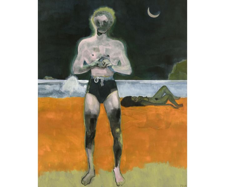 Peter Doig (1959), "Bather (Night Wave)", 2019, Pinault Collection. (PETER DOIG / DACS / ADAGP)