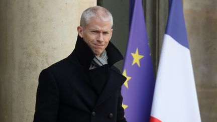 Le ministre de la Culture Franck Riester au Palais de l'Élysée, le 19 février 2020. (LUDOVIC MARIN / AFP)