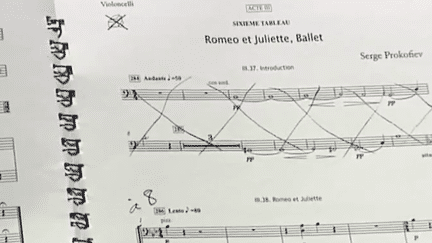 La partition de &quot;Romé et Juliette&quot; de Sergueï Prokofiev
 ( France3/culturebox)