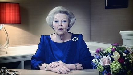 La reine Beatrix a annonc&eacute; le 28 janvier 2013 &agrave; la t&eacute;l&eacute;vision qu'elle allait abdiquer en avril. (LEX VAN LIESHOUT / ANP)