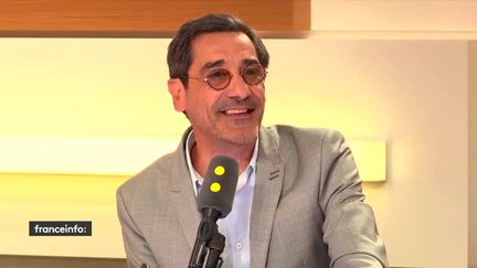 Le PDG de Système U, Serge Papin, le 15 mai 2018. (RADIO FRANCE / FRANCEINFO)