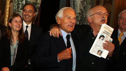 Jean d'Ormesson et&nbsp;Erik Orsenna, le 8 octobre 2009. (MAXPPP)