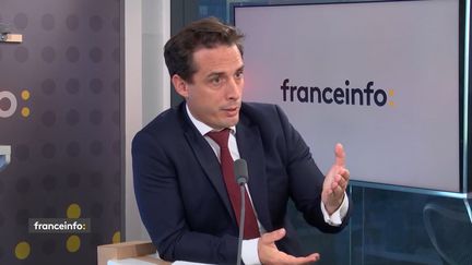 Jean-Baptiste Djebbari, ministre délégué aux Transports, le 11 mai 2022 sur franceinfo. (FRANCEINFO / RADIO FRANCE)