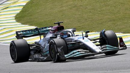 George Russell lors des essais libres sur le circuit d'Interlagos lors du Grand Prix du Brésil 2022.&nbsp; (EVARISTO SA / AFP)