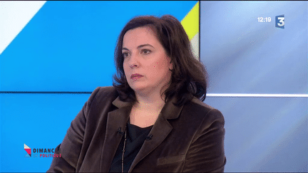 Emmanuelle Cosse, ministre du Logement, sur le plateau de France 3, dimanche 11 décembre (FRANCE 3)