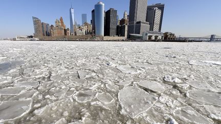 La presqu'&icirc;le de Manhattan photographi&eacute;e depuis Staten Island &agrave; New York (Etats-Unis), le 25 f&eacute;vrier 2015. (TIMOTHY A. CLARY / AFP)