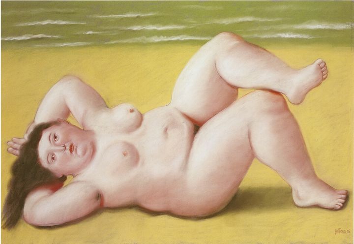 Fernando Botero
Femme à la plage
2002
Pastel sur toile
69 x 104 cm
Collection privée
 (Fernando Botero)