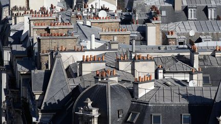 Des toits d'immeubles parisiens. Photo d'illustration. (VINCENT ISORE / MAXPPP)