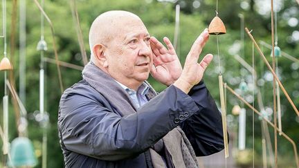 Christian Boltanski le 29 juillet 2016 à Wilkieston, en Écosse,&nbsp;à l'inauguration d'une de ses installations (DEADLINE NEWS / SHUTTERST / SIPA / REX)