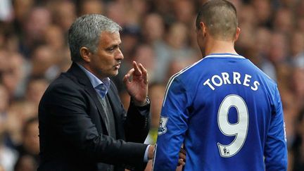 Fernando Torres et son entraîneur José Mourinho