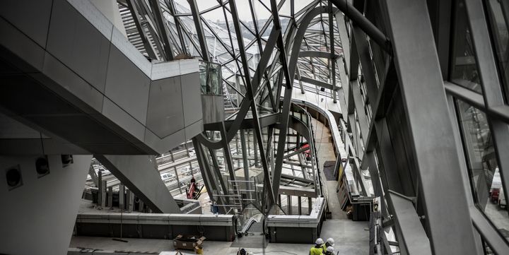 Vue de l'intérieur du Musée des Confluences de Lyon
 (Jeff Pachoud / AFP)