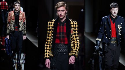 Balmain pap masculin automne-hiver 2016-17, à Paris
 (AFP &amp; SIPA)