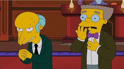 Monsieur Burns (G.), dans un &eacute;pisode des "Simpson". (TCFFC)