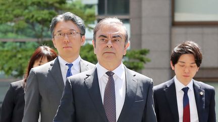 Carlos Ghosn arrive au tribunal de Tokyo, le 23 mai 2019. (ICHIRO OHARA / YOMIURI / AFP)