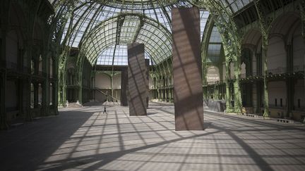 Dispos&eacute;es de mani&egrave;re tr&egrave;s habile, il est quasi impossible pour le visiteur de distinguer les 5 plaques en m&ecirc;me temps, quelque soit l'endroit l'o&ugrave; on se place. (OLIVIER LABAN-MATTEI / AFP)