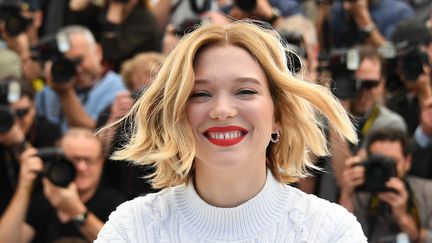 Léa Seydoux, pendant le photocall de "Juste la fin du monde" de Xavier Dolan, à Cannes, le 19 mai 2016
 (ANNE-CHRISTINE POUJOULAT / AFP)