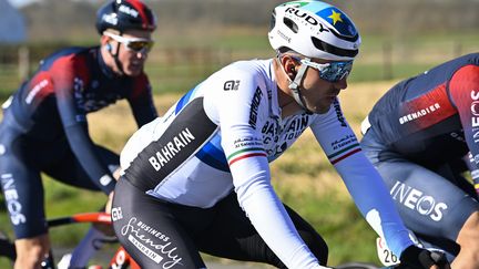 Sonny Colbrelli lors de&nbsp;Kuurne-Brussels-Kuurne, le 27 février 2022. (ERIC LALMAND / MAXPPP)