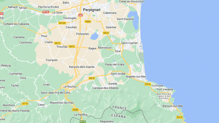 Un incendie s'est déclaré sur la commune de Saint-André, dans les Pyrénées-Orientales, lundi 14 août, vers 17 heures. (GOOGLE MAPS)