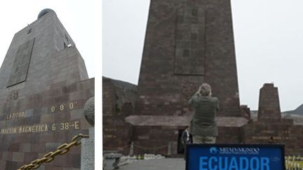 Monolithe dressé en 1979 à côté de Quito en l&#039;honneur de missions françaises
 (Rodrigo Buendia. AFP)