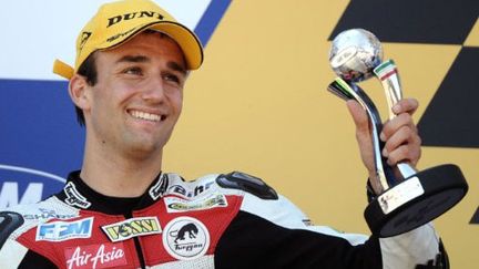 Johann Zarco dans son stand