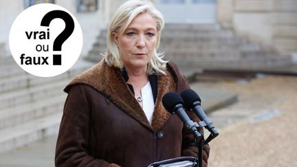 &nbsp; (Marine Le Pen affirme que "25% des Français ont été exclus de la marche républicaine" © Maxppp)