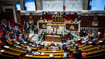 L'Assemblée nationale, le 14 février 2023. (XOSE BOUZAS / HANS LUCAS / AFP)