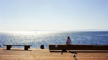 D'après le bulletin d'alerte de l'Institut américain de géophysique, le séisme avait eu lieu au large de Santa Barbara (Californie).&nbsp; (VALERIO GERACI / AFP)